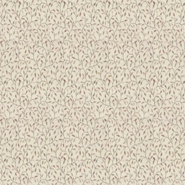 Cervino Fabric - Pearl by black-grey botanical jacquard fabric from Voyage Maison