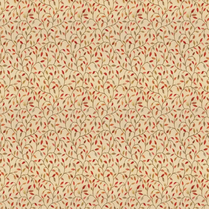 Cervino Fabric - Red / Nut swatch