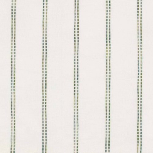 Cano Fabric - Emerald by green striped woven fabric from Villa Nova