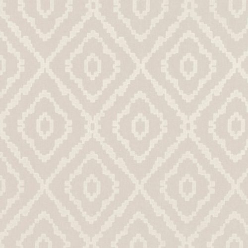 Sami Fabric - Tofu by brown geometric embroideried fabric from Villa Nova