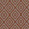 orange geometric embroideried fabric from Villa Nova