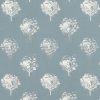 blue botanical jacquard fabric from Villa Nova