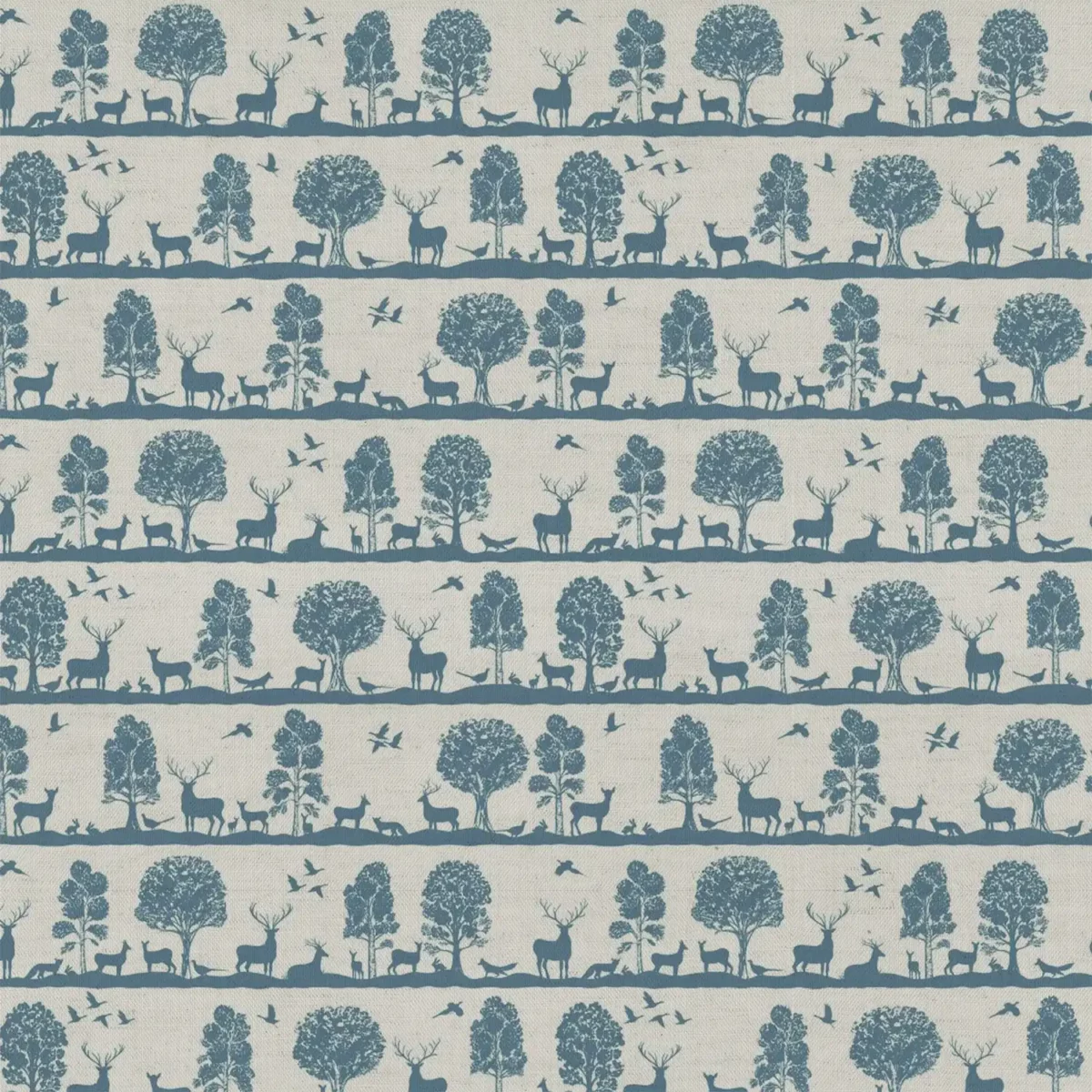 blue animal cotton fabric from Voyage Maison