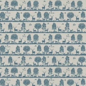 blue animal cotton fabric from Voyage Maison