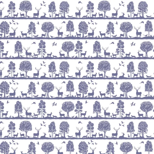 Cairngorms Fabric - Juniper by purple animal cotton fabric from Voyage Maison
