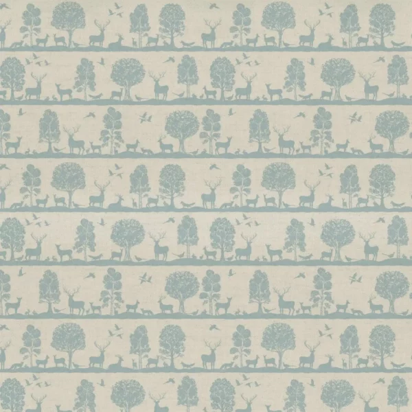 Cairngorms Fabric - Loch by black-grey animal cotton fabric from Voyage Maison