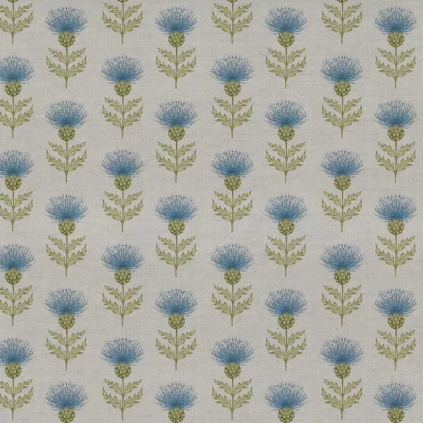 Blair Fabric - Azure by blue botanical cotton fabric from Voyage Maison