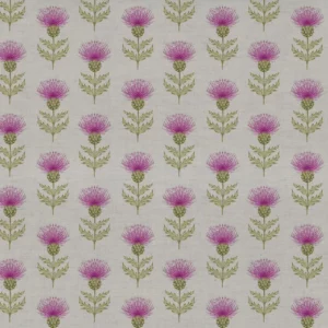 pink botanical cotton fabric from Voyage Maison