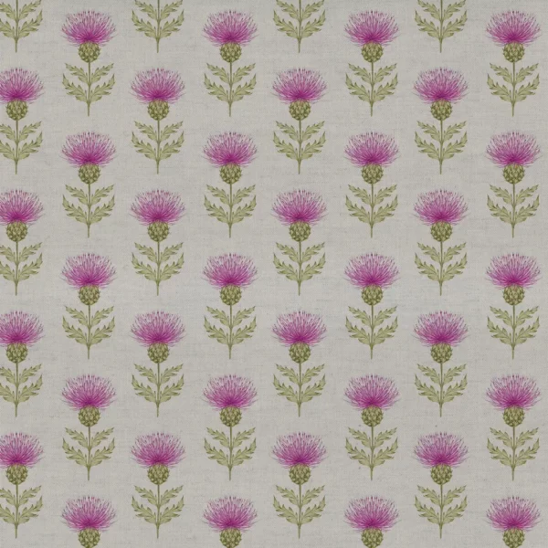 Blair Fabric - Berry by pink botanical cotton fabric from Voyage Maison