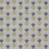 purple botanical cotton fabric from Voyage Maison