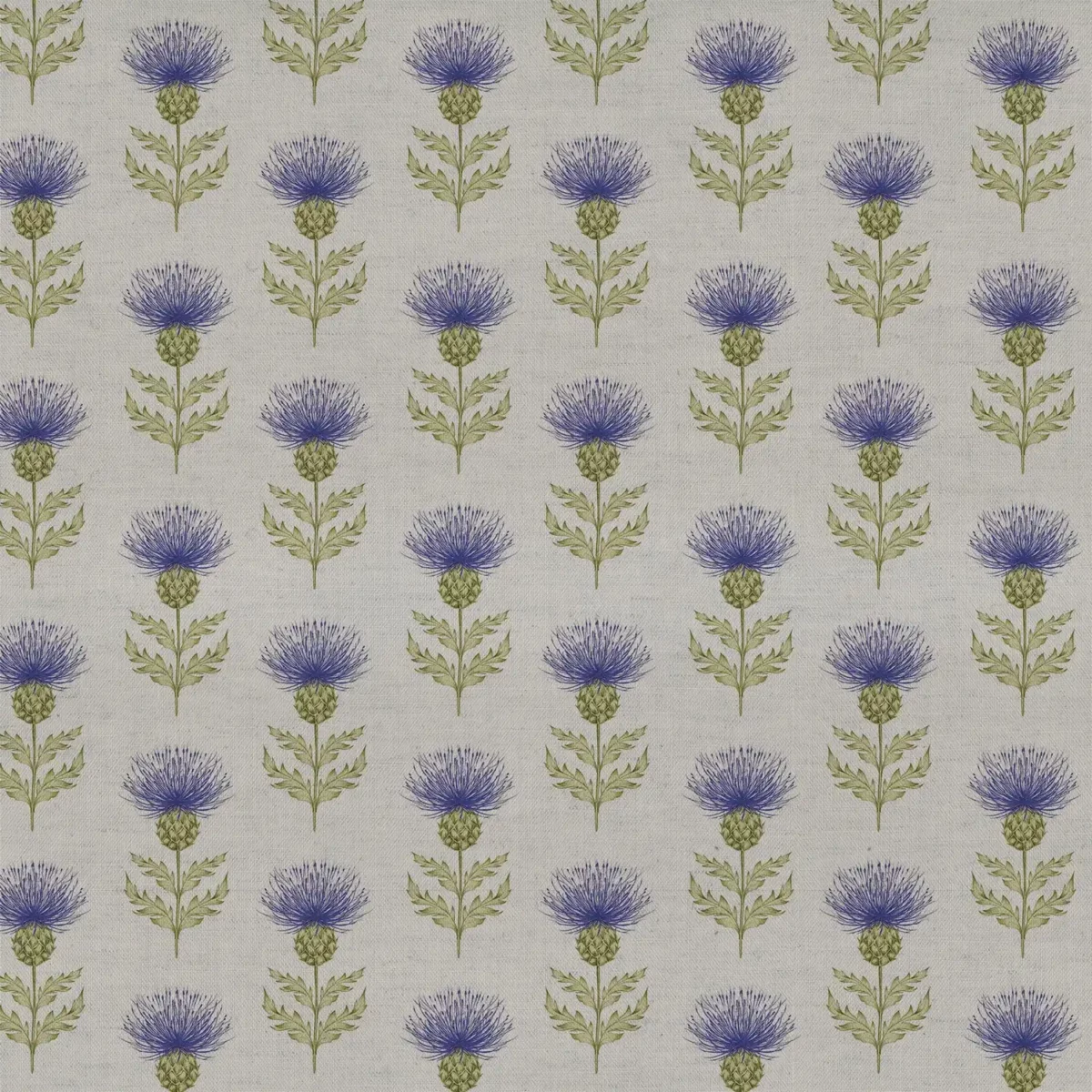 Blair Fabric - Juniper by purple botanical cotton fabric from Voyage Maison