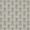 blue botanical cotton fabric from Voyage Maison