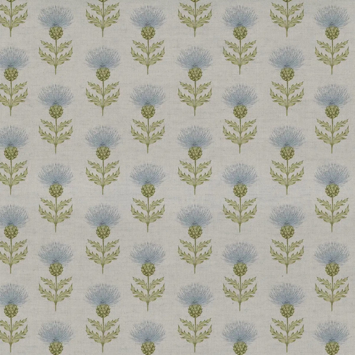 blue botanical cotton fabric from Voyage Maison