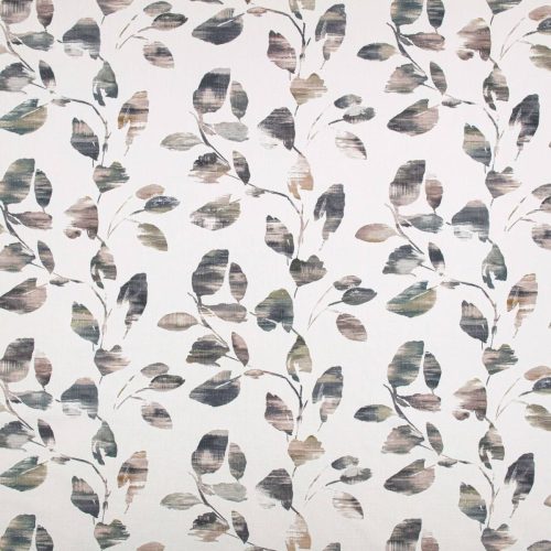 Arwen Fabric - Deco by black-grey botanical cotton fabric from Villa Nova