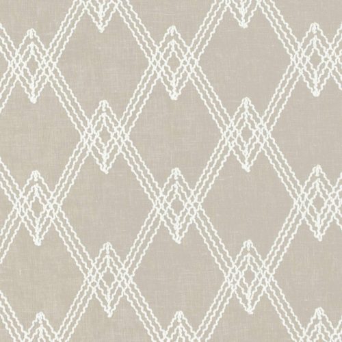 Esse Fabric - Birch by black-grey geometric embroideried fabric from Villa Nova
