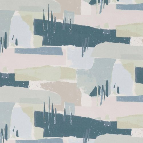 Scene Fabric - Nordic by multicolour contemporary printed fabric from Villa Nova