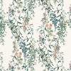 green botanical cotton fabric from Villa Nova