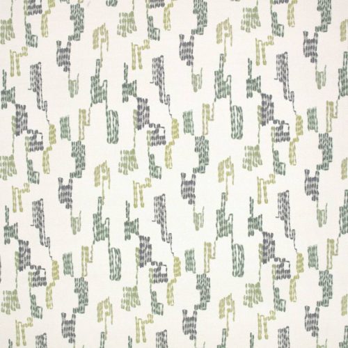 Broderie Fabric - Spring by green contemporary cotton fabric from Villa Nova