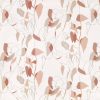 orange botanical cotton fabric from Villa Nova
