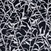 black-grey botanical velvet-chenille fabric from Utopia