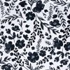 black-grey botanical velvet-chenille fabric from Utopia