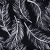 black-grey botanical velvet-chenille fabric from Utopia