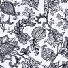 white botanical velvet-chenille fabric from Utopia