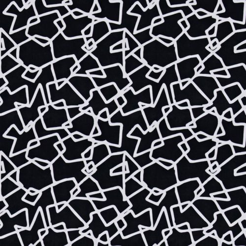 Riot Fabric - Black by black-grey geometric velvet-chenille fabric from Utopia