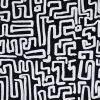 utopia black doodle fabric
