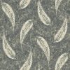 black-grey botanical printed fabric from Utopia