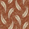 orange botanical printed fabric from Utopia