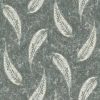 black-grey botanical printed fabric from Utopia