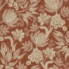 orange botanical printed fabric from Utopia