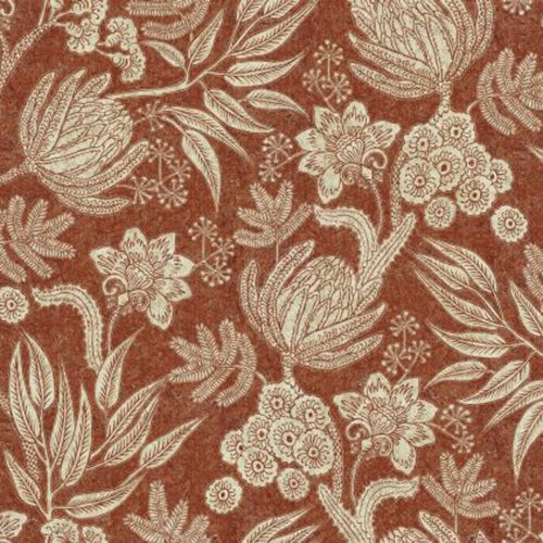 Isabella Fabric - 11 by orange botanical printed fabric from Utopia