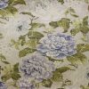 blue botanical velvet-chenille fabric from Utopia