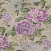 purple botanical velvet-chenille fabric from Utopia