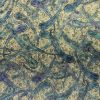 blue botanical velvet-chenille fabric from Utopia