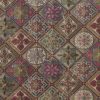 multicolour botanical velvet-chenille fabric from Utopia