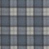 blue checked velvet-chenille fabric from Utopia