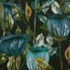 multicolour botanical velvet-chenille fabric from Utopia