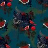 multicolour animal velvet-chenille fabric from Utopia