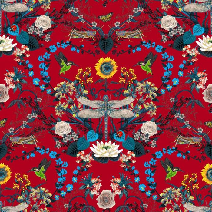 Garden Treasures Fabric - Scarlet swatch
