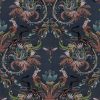 black-grey animal velvet-chenille fabric from Utopia