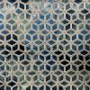 blue geometric velvet-chenille fabric from Utopia