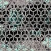 green geometric velvet-chenille fabric from Utopia