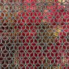 red geometric velvet-chenille fabric from Utopia