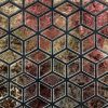 neutral geometric velvet-chenille fabric from Utopia