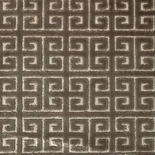 Knossos Fabric - 1 by neutral geometric velvet-chenille fabric from Utopia