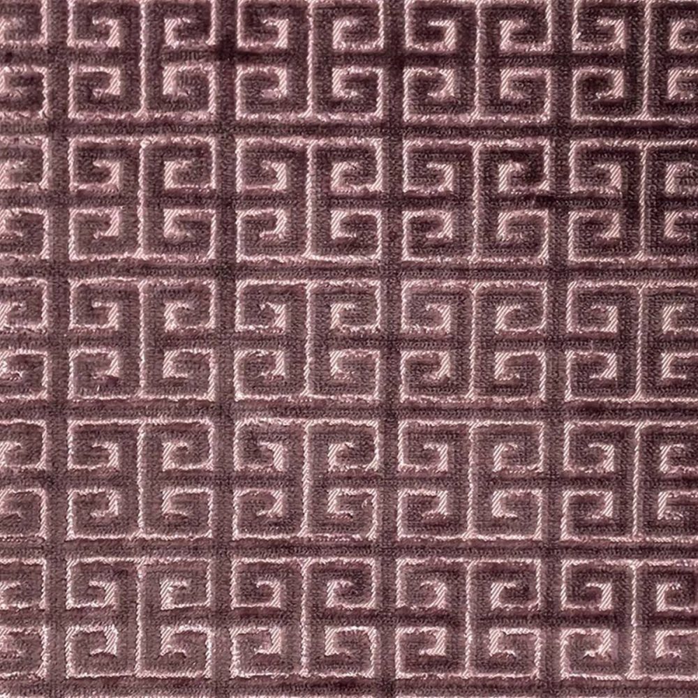 Knossos Fabric - 3 by brown geometric velvet-chenille fabric from Utopia