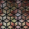 brown geometric velvet-chenille fabric from Utopia